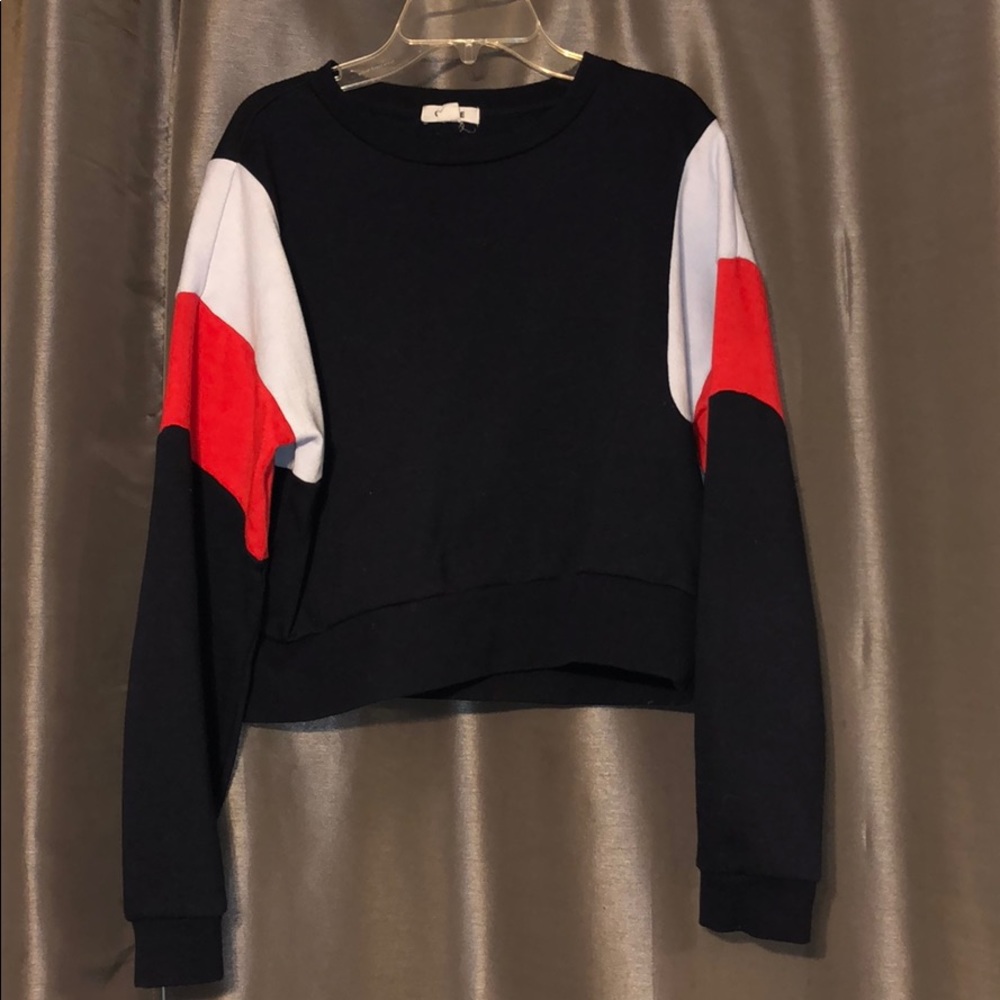 cropped crew neck
